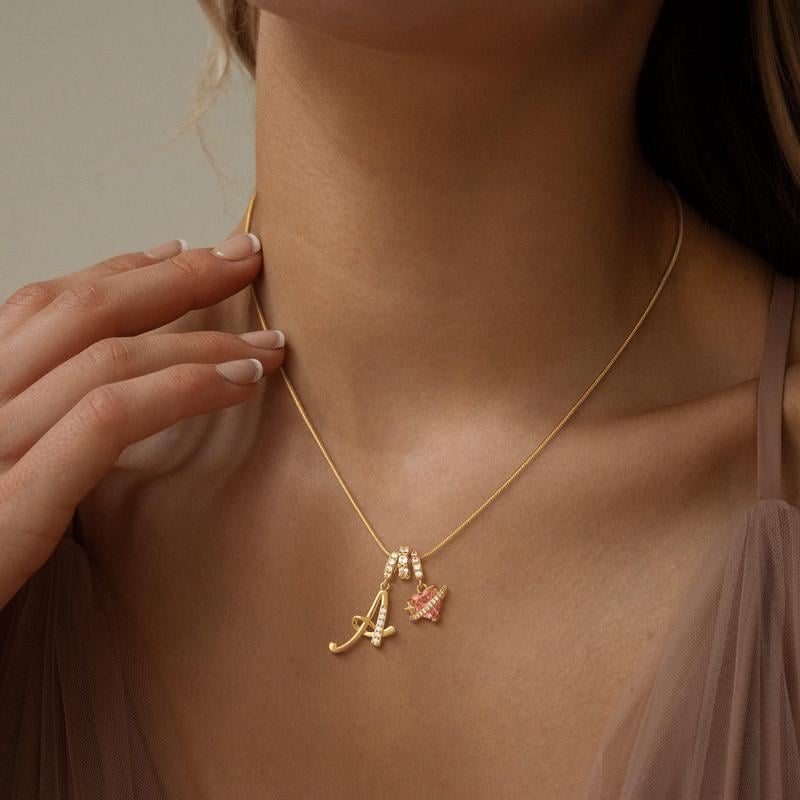 💖 LAST DAY – 57% OFF ✨ 3-Layer Initial Pendant Necklaces A-Z 🎀 | Personalised & Elegant