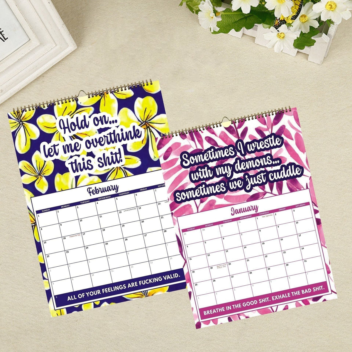 🔥🎉Over 58,000 Sold!🎁🌟2027 Sweary Wall Calendar – Hilarious & Profane Gag Gift for Friends & Stress Relief at Home