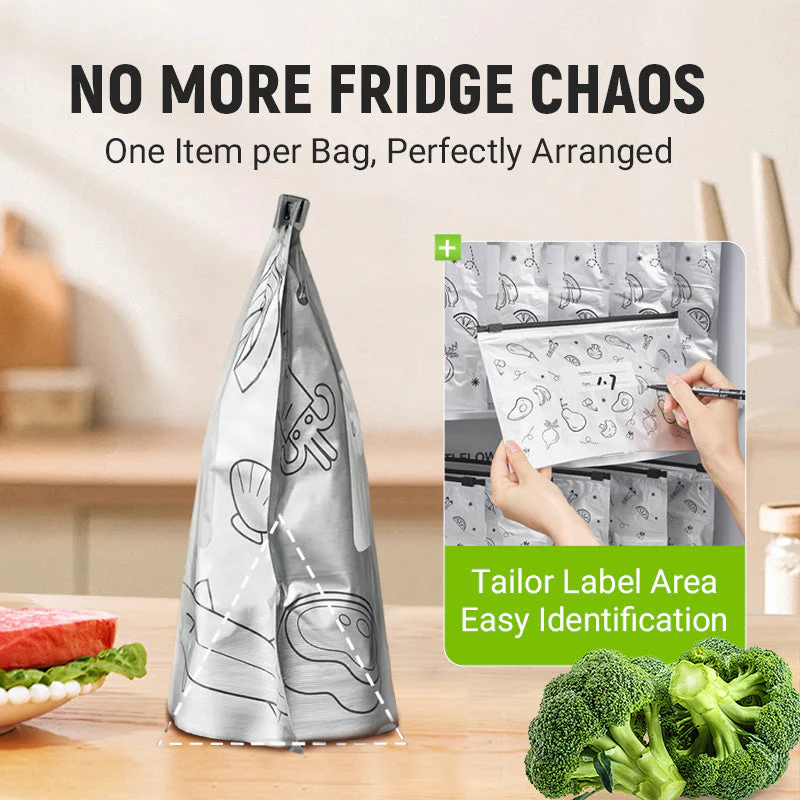 🍗Buy 2 Get 1 Free 🥦Reusable Aluminum Foil Sealable Storage Bags