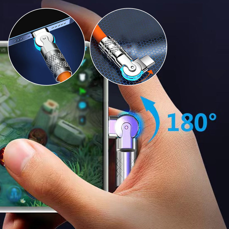 ⌛limited-time 50% off🔥120W 3 in 1 Rotating Elbow Fast Charging Data Cable⚡