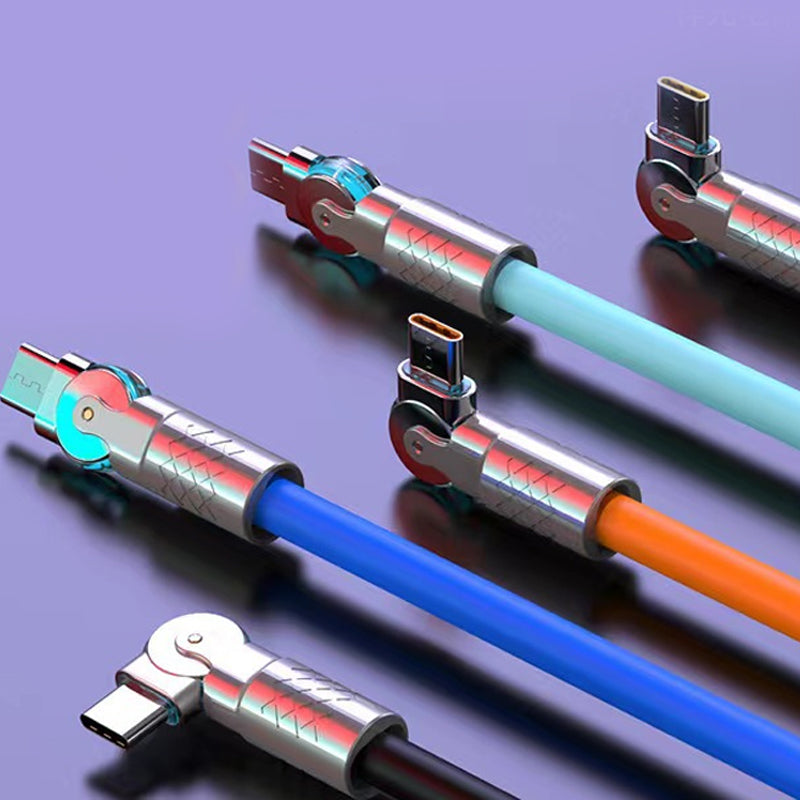 ⌛limited-time 50% off🔥120W 3 in 1 Rotating Elbow Fast Charging Data Cable⚡