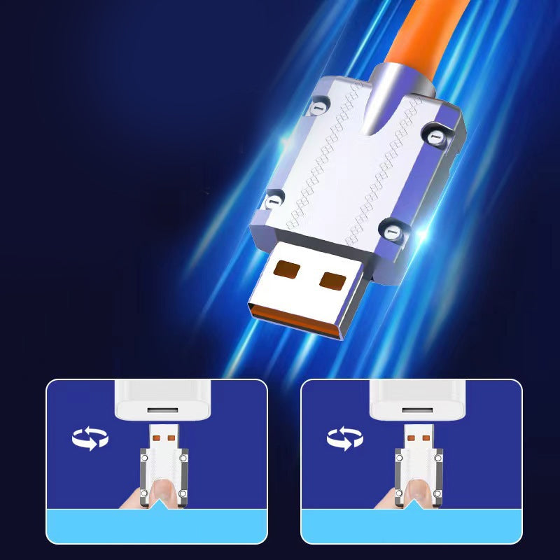 ⌛limited-time 50% off🔥120W 3 in 1 Rotating Elbow Fast Charging Data Cable⚡