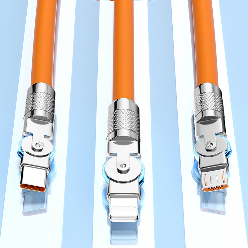 ⌛limited-time 50% off🔥120W 3 in 1 Rotating Elbow Fast Charging Data Cable⚡