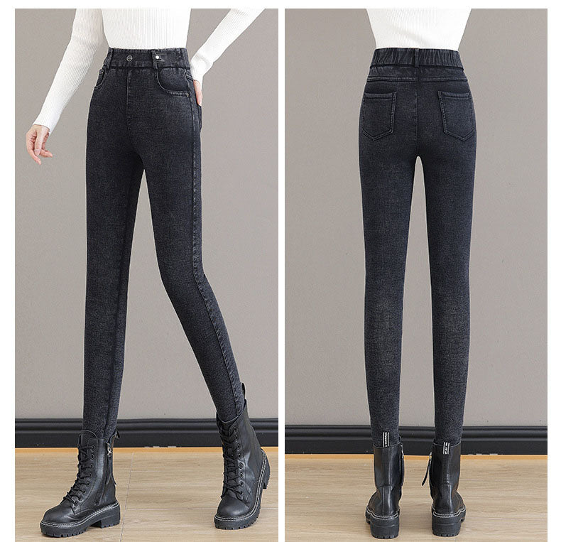 🔥HOT SALE 49% OFF💕Women's High Waist Slim Stretch Warm Skinny Jeans