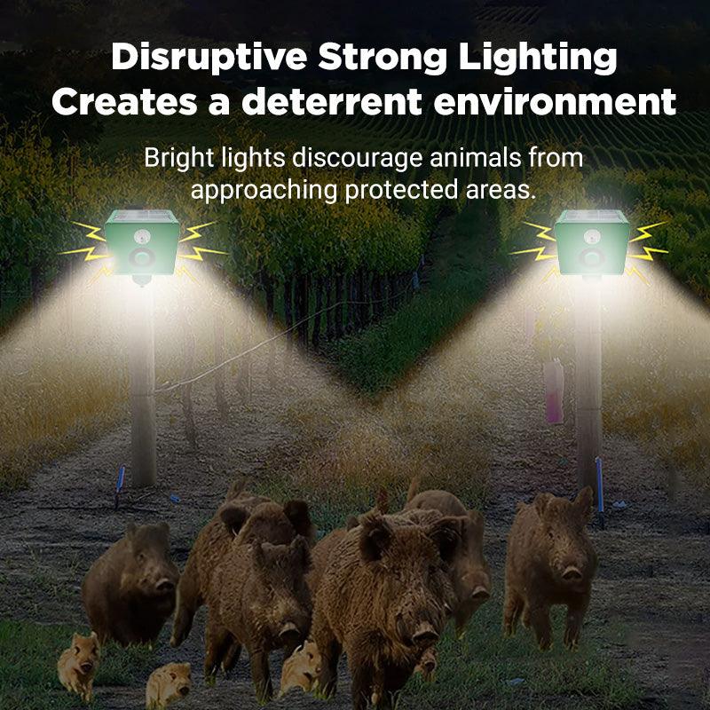 🔥🔥2025 Hot Sale 💥Beast Repellent Solar Warning Lights with Loud Volume