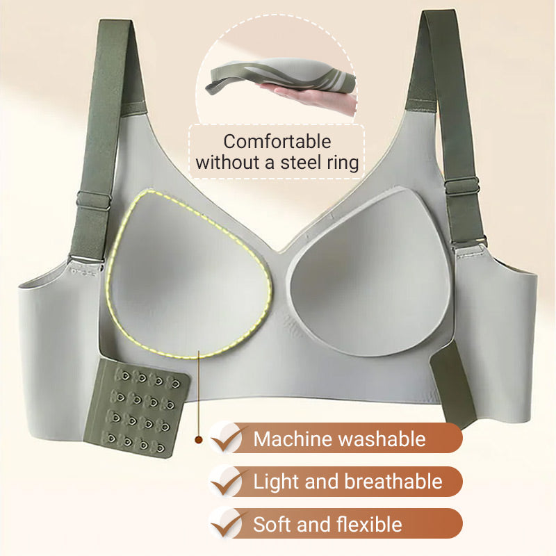 ☁️Zero-Gravity Comfort Bra: Seamless, Side-Control & Airflow Push-Up