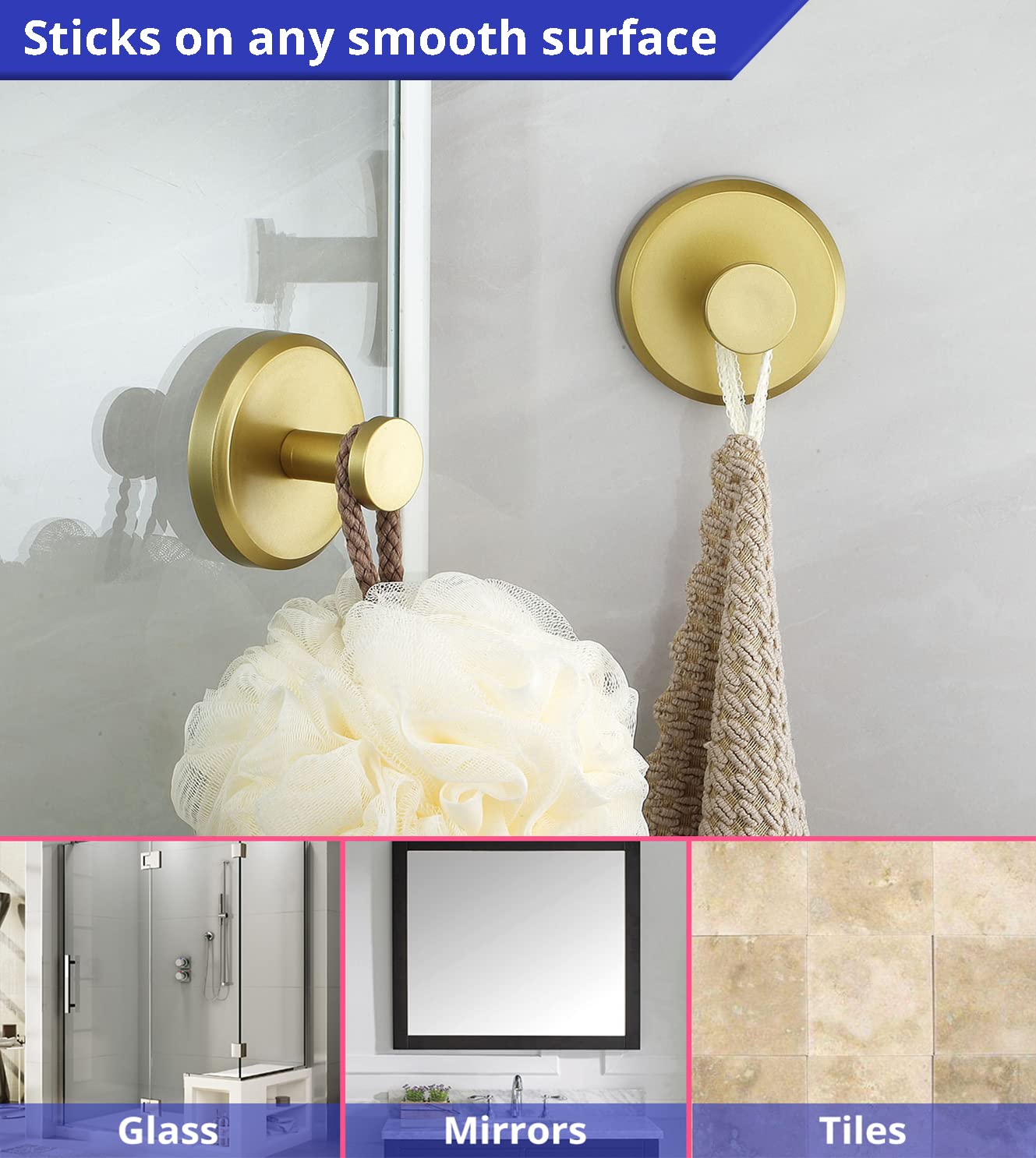 🥳2026 HOT SALE🥳💞50K+ SOLD!🏠 Final 3 Hours! Buy More Get More FREE + 50% OFF!  🧰 Heavy-Duty Suction Cup Hooks – Hold tight, never fall! 20LB weight capacity, no drilling, no damage. Perfect for kitchens, bathrooms & more. 💪🚿