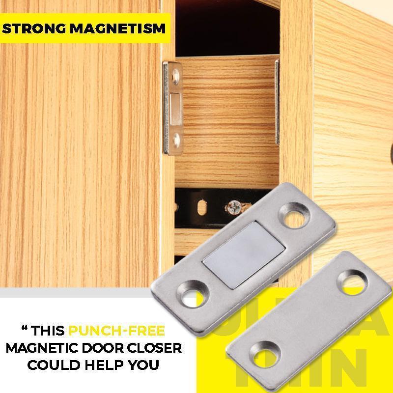 🚪 BUY 3 GET 1 FREE! 🔥 Non-Perforated Magnetic Door Closer - Easy Installation & Silent Closure, Ideal for Home and Office ✨