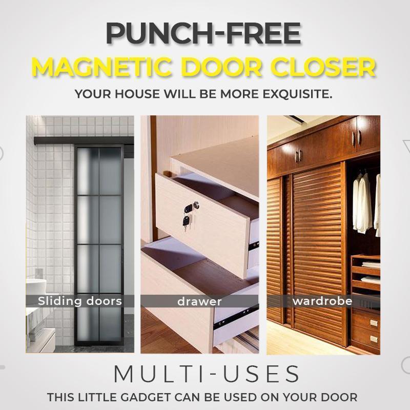🚪 BUY 3 GET 1 FREE! 🔥 Non-Perforated Magnetic Door Closer - Easy Installation & Silent Closure, Ideal for Home and Office ✨