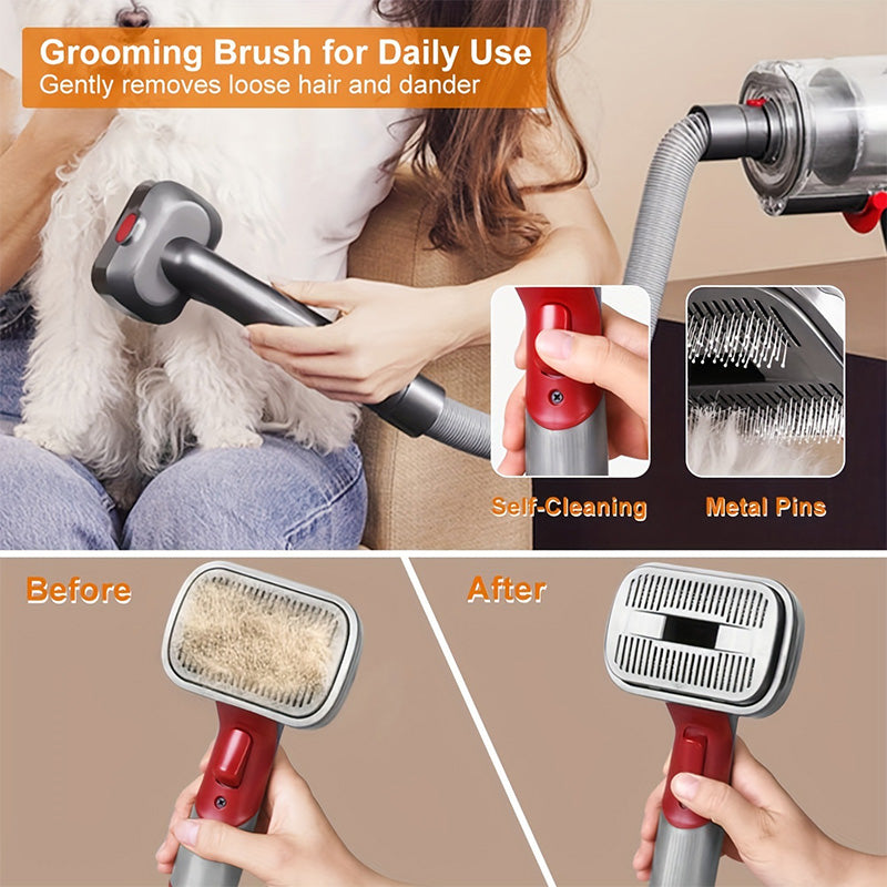 💖2025 Hot Sale💖 Automatic Pet Hair Grooming Vacuum Cleaner Kit