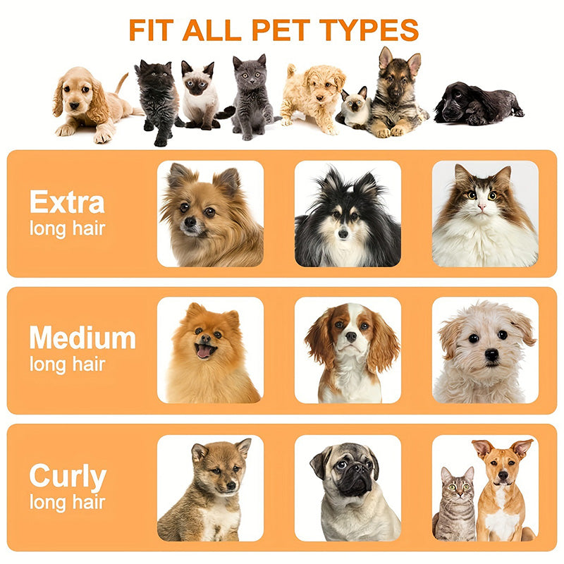 💖2025 Hot Sale💖 Automatic Pet Hair Grooming Vacuum Cleaner Kit