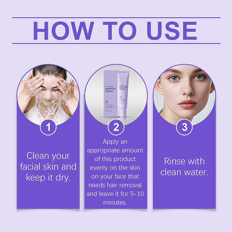 ⏰ Now only 50% off!🔥Buy 1 Get 1 Free🔥Gentle and Painless Facial Hair Removal Cream
