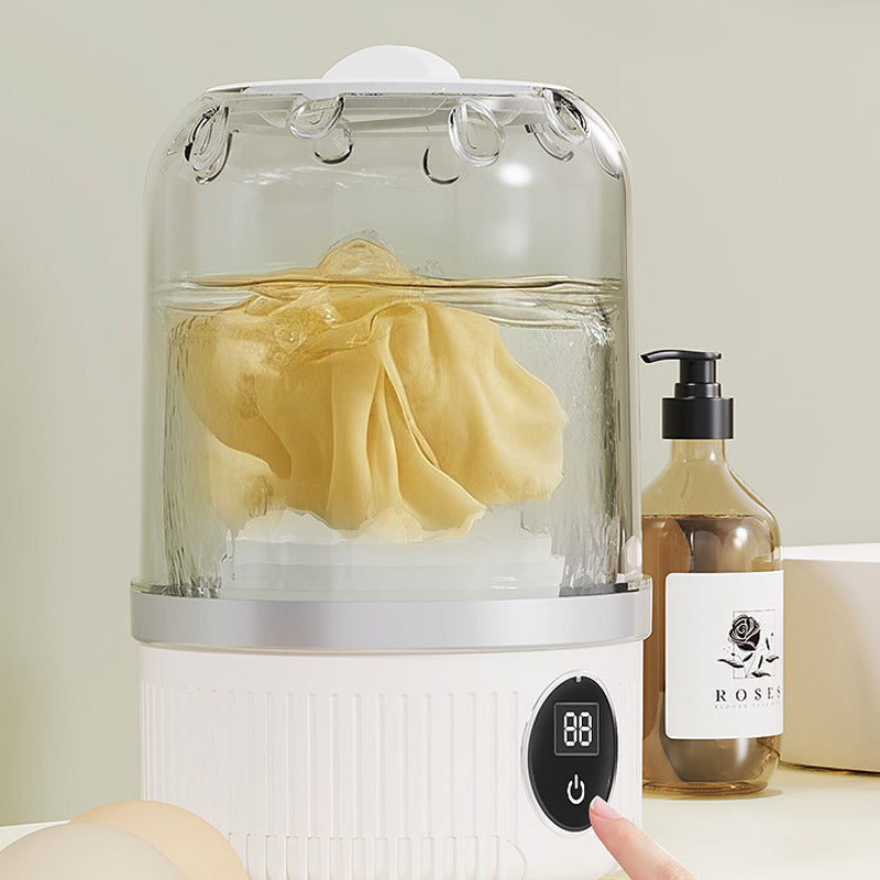 🎁Free your hands.🥰Wireless Charging Mini Washing Machine