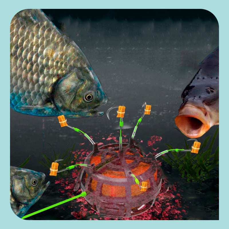 🔥2025 Hot Sale🔥360° Floating Bait Cage Fishing Hook(50% OFF)