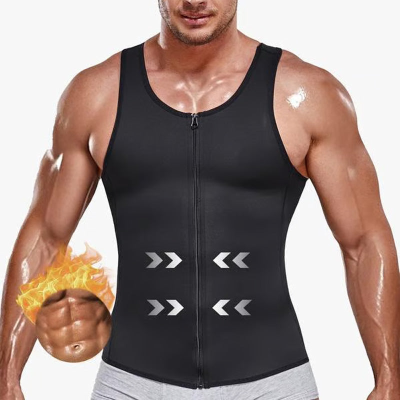 🔥2025 Hot Sale 50% OFF🔥Men's Zipper Waist Trainer Trimmer Vest