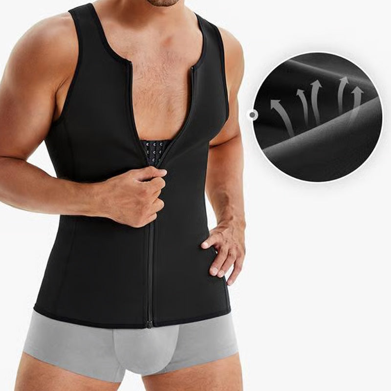 🔥2025 Hot Sale 50% OFF🔥Men's Zipper Waist Trainer Trimmer Vest