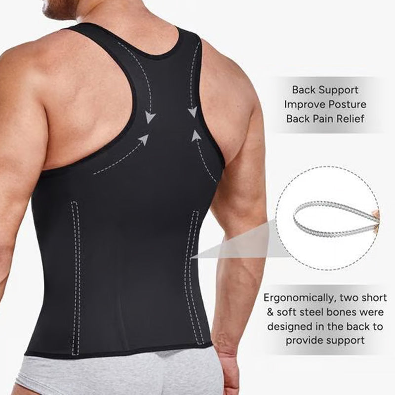 🔥2025 Hot Sale 50% OFF🔥Men's Zipper Waist Trainer Trimmer Vest
