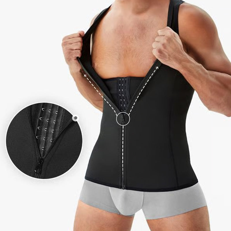 🔥2025 Hot Sale 50% OFF🔥Men's Zipper Waist Trainer Trimmer Vest
