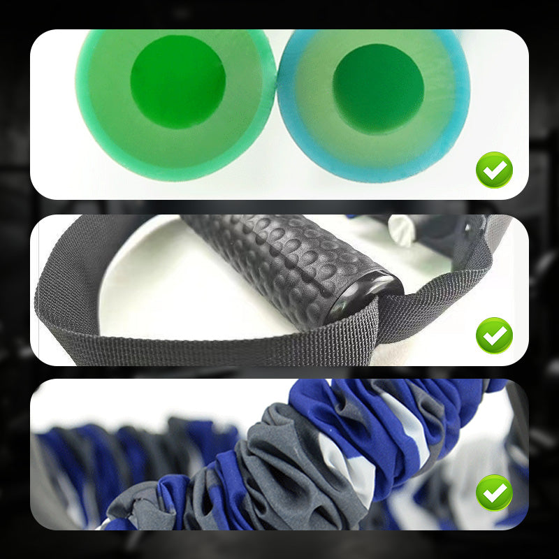 💪3-Way Natural Latex Resistance Band - Full Body Stretching & Strength Training