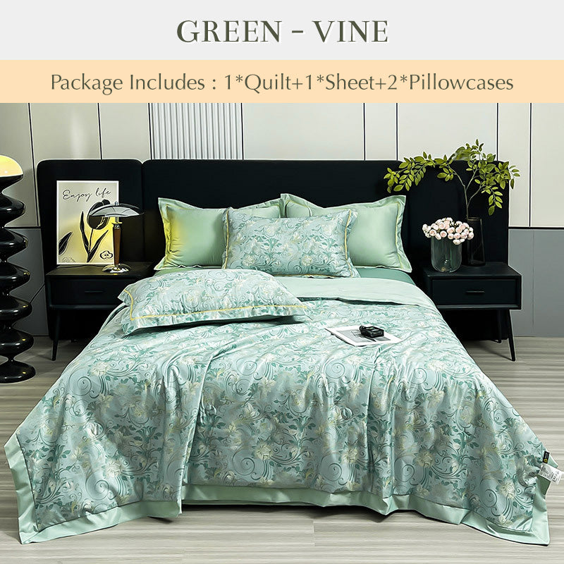 🔥 2025 Hot Sale 49% OFF🔥Breathable & Cooling Quilt 4-Piece Set