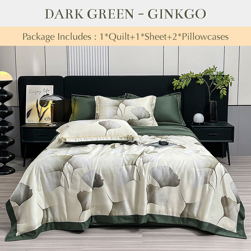 🔥 2025 Hot Sale 49% OFF🔥Breathable & Cooling Quilt 4-Piece Set