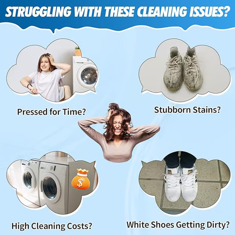 🏆Buy 2 Get 1 Free⏳Universal Portable No-Rinse Foam Cleaner for Shoes