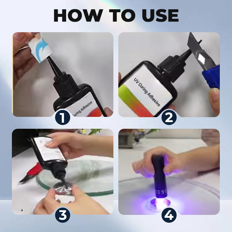 Ultra-Clear UV Curing Adhesive for Universal Application