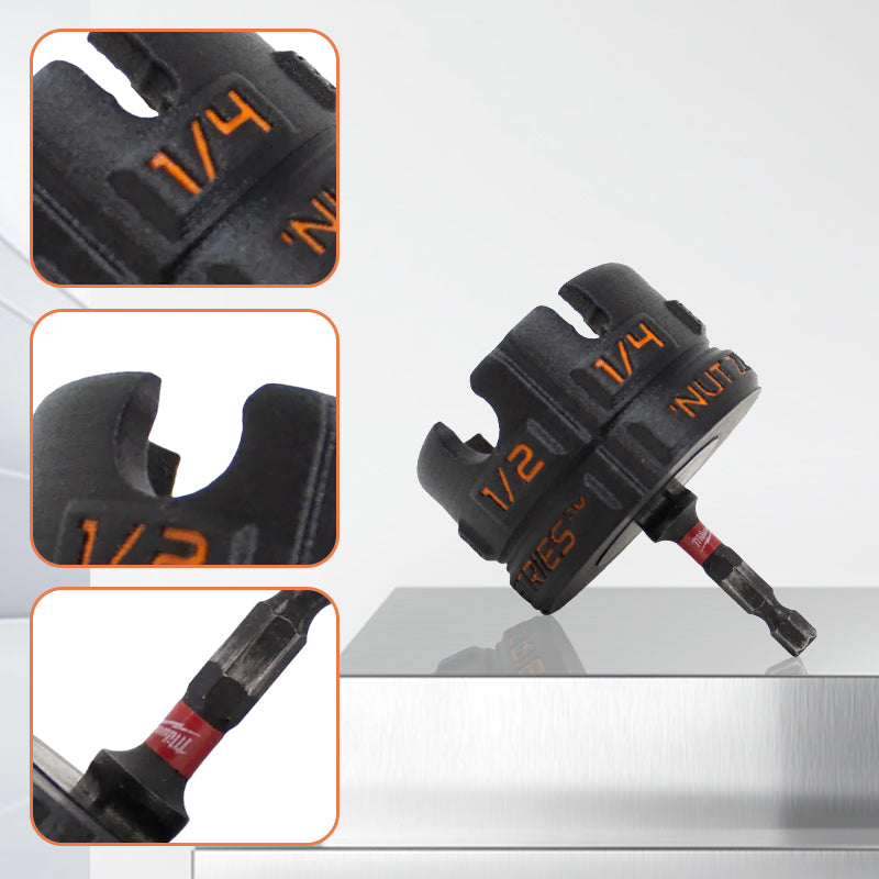 Nut Zipper Drill Attachment for Fast Nut and Bolt Removal