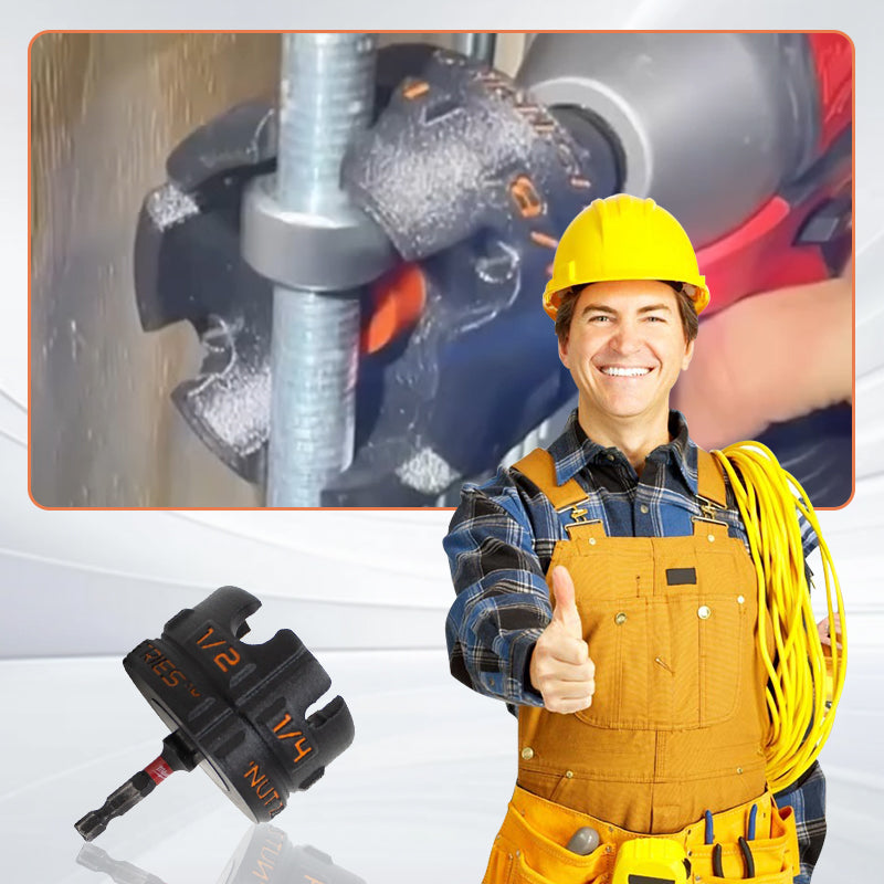 Nut Zipper Drill Attachment for Fast Nut and Bolt Removal