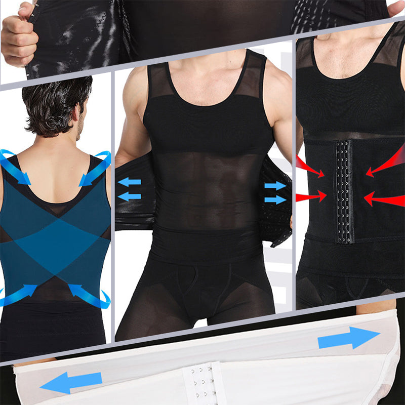 Men's Slimming Mesh Waist-Cinching Vest