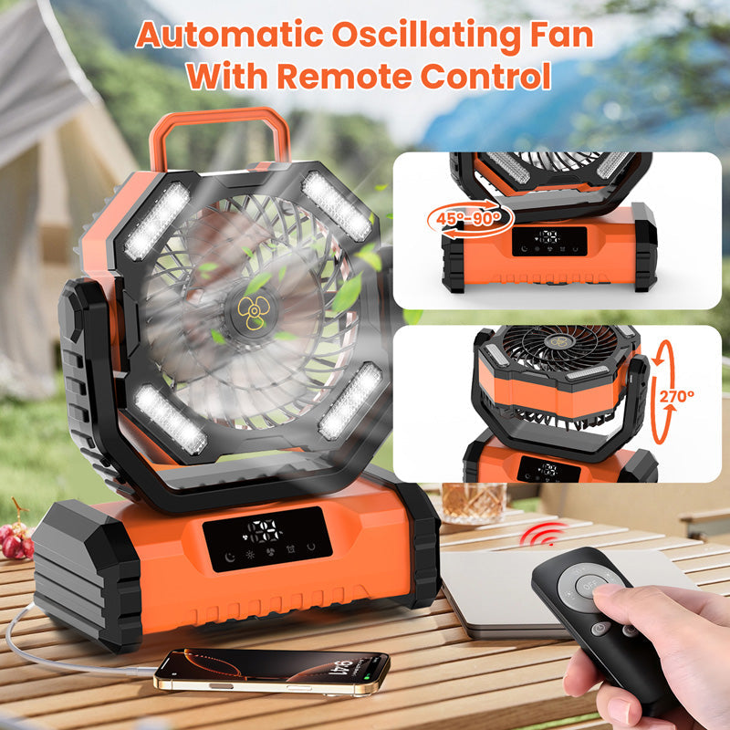 🏆HOT SALE 50%OFF🍃Portable Oscillating Fan with Remote Control