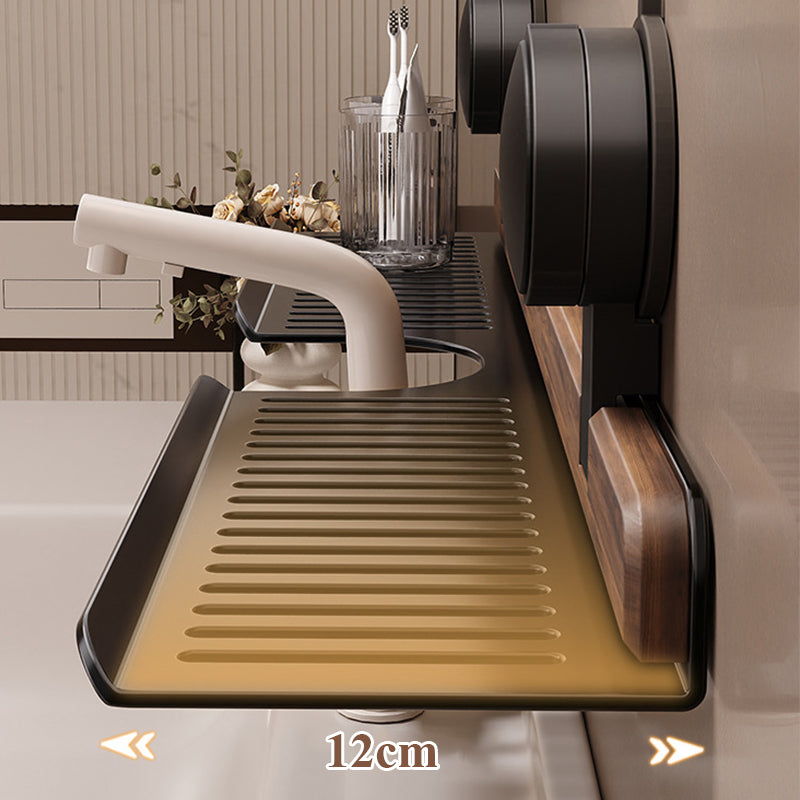 🔥Hot selling💥 Walnut Bathroom, Kitchen Suction Cup Shelf