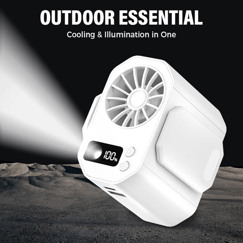 Waist-Mountable & Handheld Rechargeable High-Airflow Mini Fan