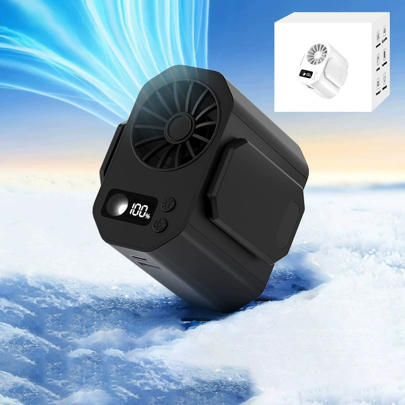 Waist-Mountable & Handheld Rechargeable High-Airflow Mini Fan