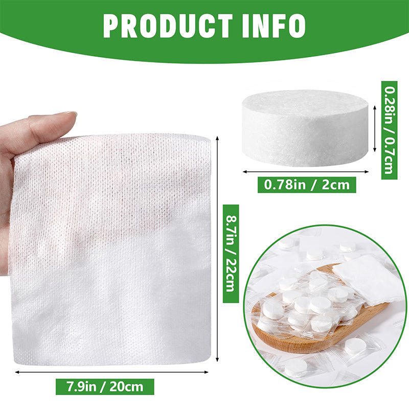 🏆Flash Sale⚡50K+ SOLD!💥EACH ONLY ￡0.06!!!✨Compressed Towel Tablets - 142% high-quality pure cotton