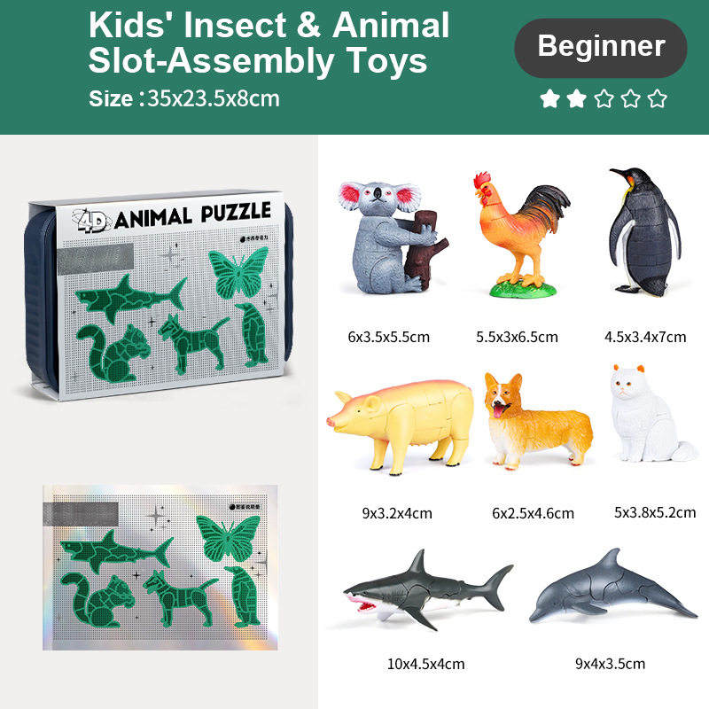 🎅Discounts available only at Christmas🎅Christmas Gift🐞Kids' Insect & Animal Slot-Assembly Toys