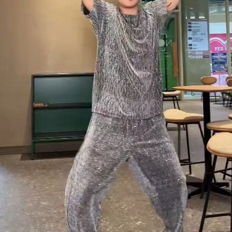 💖2025 brand new design✨Men’s Short Sleeve Top & Wide Leg Pants 2-Piece Set