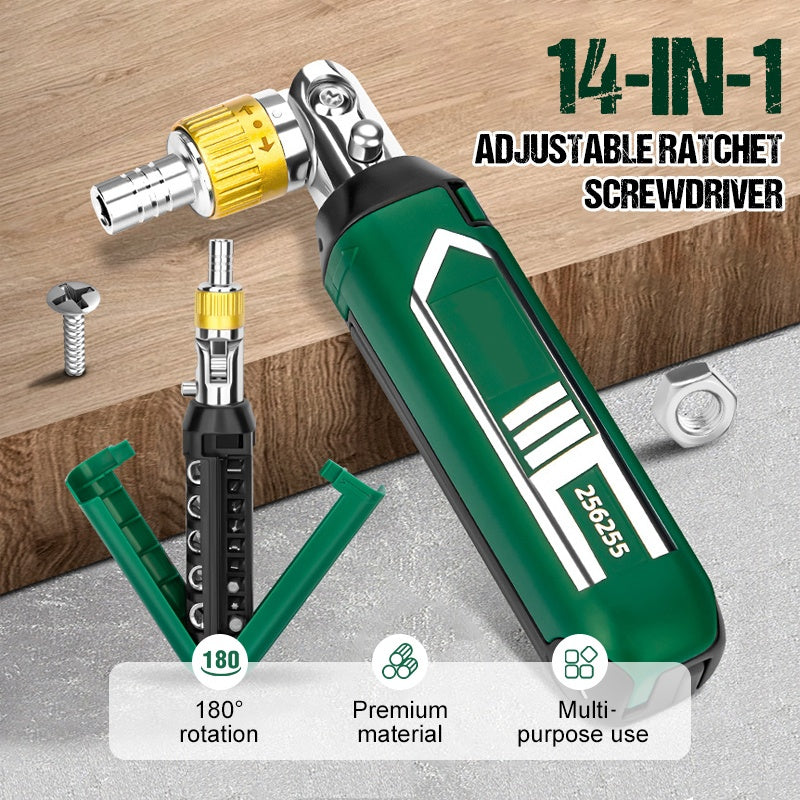 ⏳Limited time 50% off💥14-in-1 Adjustable Ratchet Screwdriver