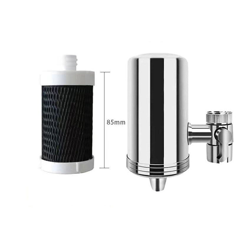Water purifier for stainless steel household faucets without installation