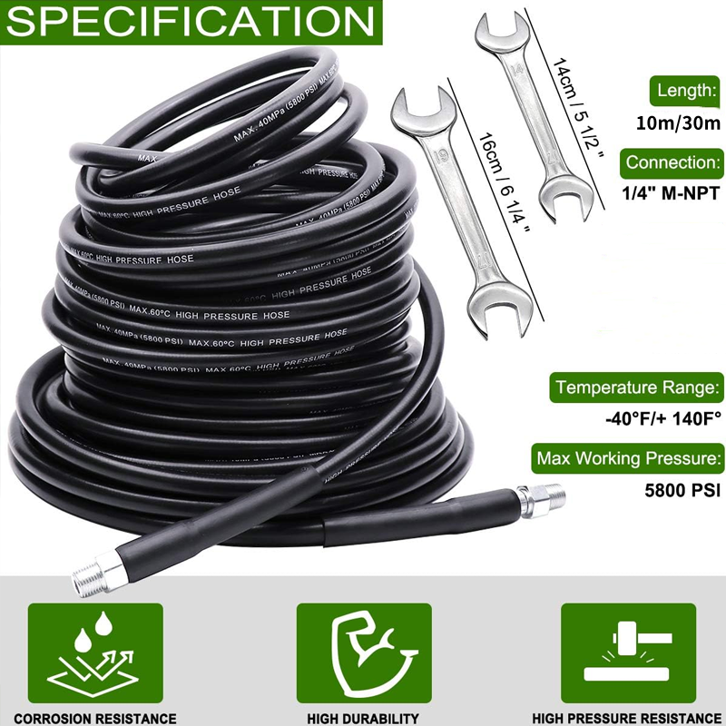 💦 69% OFF INSTANT! 🚿 5800PSI Sewer Jetter Kit - High-Pressure Nozzle & Hose for Clogged Drains/Pipes, Compatible with Most Pressure Washers 🔧📦