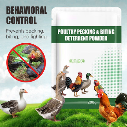🔥200g Poultry Anti-Pecking Powder – Stop Feather Pulling & Cannibalism in Birds 🐔✨