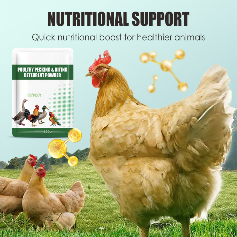🔥200g Poultry Anti-Pecking Powder – Stop Feather Pulling & Cannibalism in Birds 🐔✨