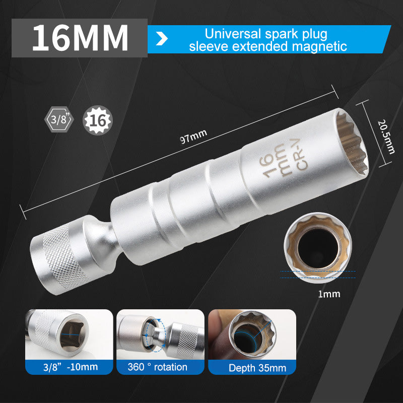 Magnetic Universal Socket Wrench Universal Joint Car Spark Plug Removal And Installation Tool