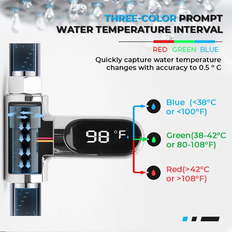 🔥Christmas Limited-Time Offer: 50% OFF!!!🔥🌡️ SHOWER THERMOMETER - LCD Display with Backlight, Easy Installation Without Tools, IPX7 Waterproof, Perfect for Modern Bathroom 🛁✨