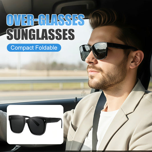 🎁2025 Limited Time Sale 50% Off🔥Compact Foldable Over-Glasses Sunglasses