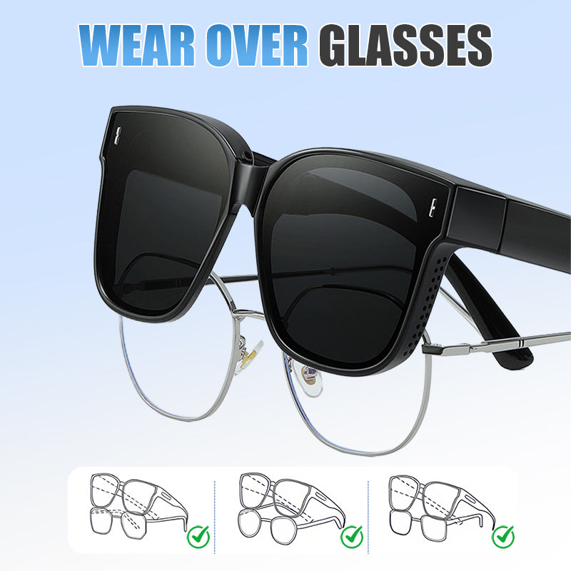 🎁2025 Limited Time Sale 50% Off🔥Compact Foldable Over-Glasses Sunglasses
