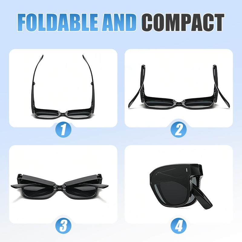 🎁2025 Limited Time Sale 50% Off🔥Compact Foldable Over-Glasses Sunglasses