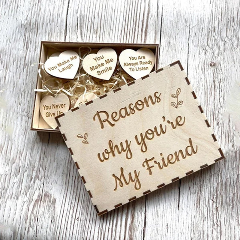 10 Reasons Why You Are My Friend Wooden Hearts