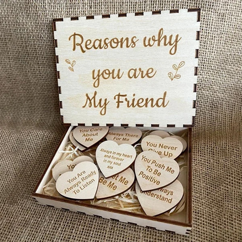 10 Reasons Why You Are My Friend Wooden Hearts