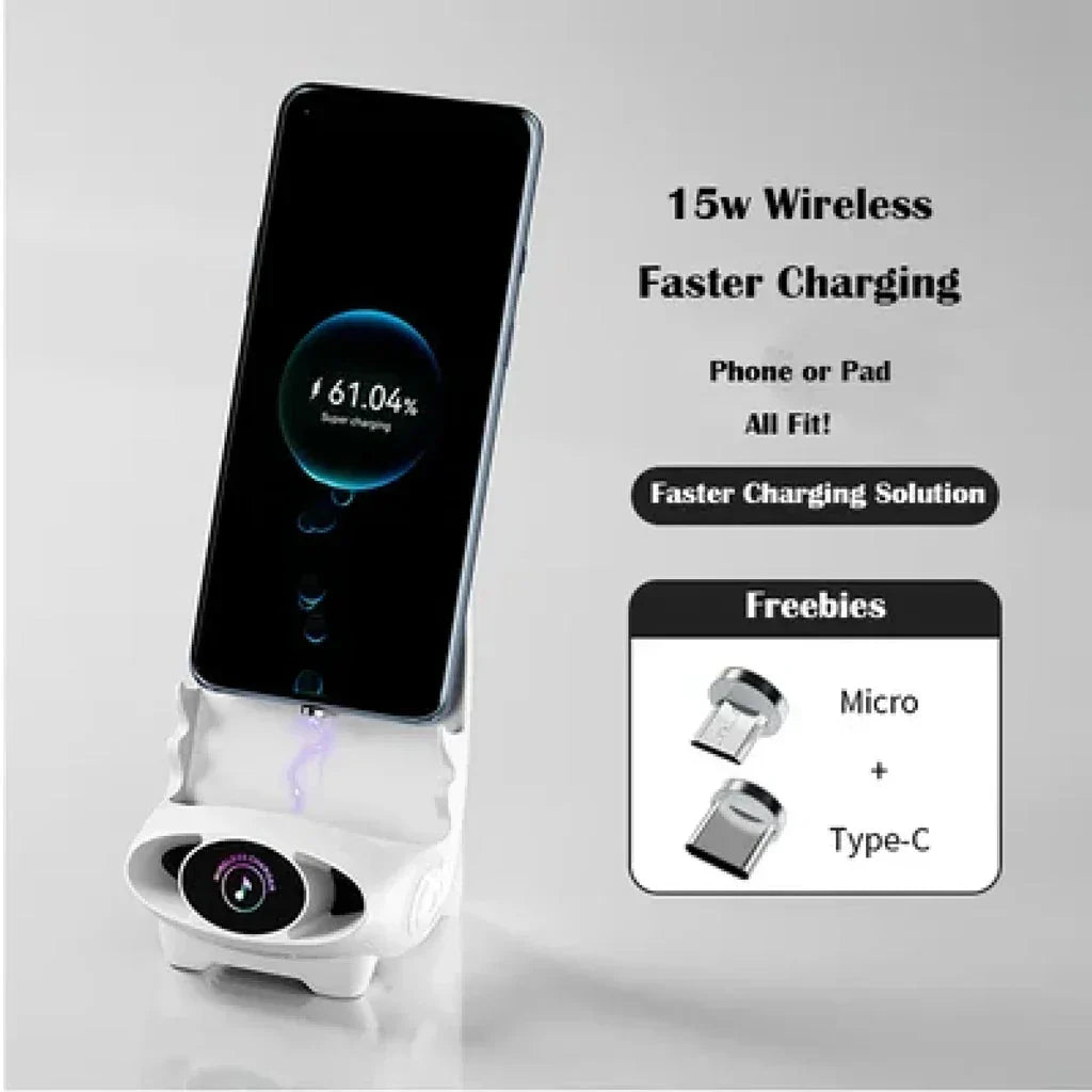 🔥2025 Mini Chair Wireless Fast Charger Multifunctional Phone Holder — Adapts to All Phones